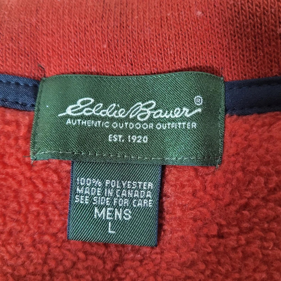 Eddie Bauer Rust Red Orange Radiator Vest sz L - Picture 3 of 8